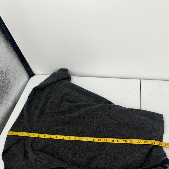 Vince Large L 100% Cashmere Drapey Cocoon Cardigan Gray Waterfall Open Front - Picture 6 of 10